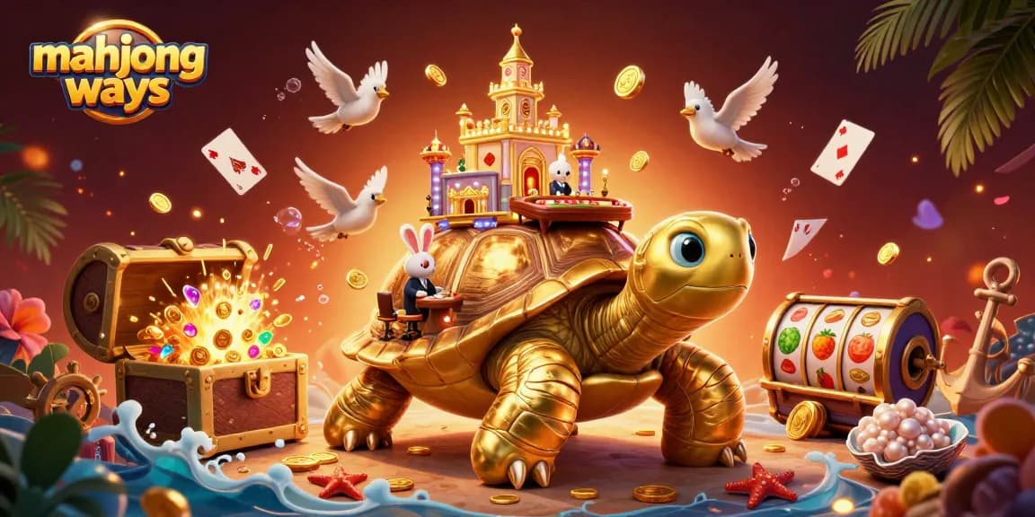 Experience mahjong ways with a vibrant 3D scene of thrilling casino action and golden rewards.