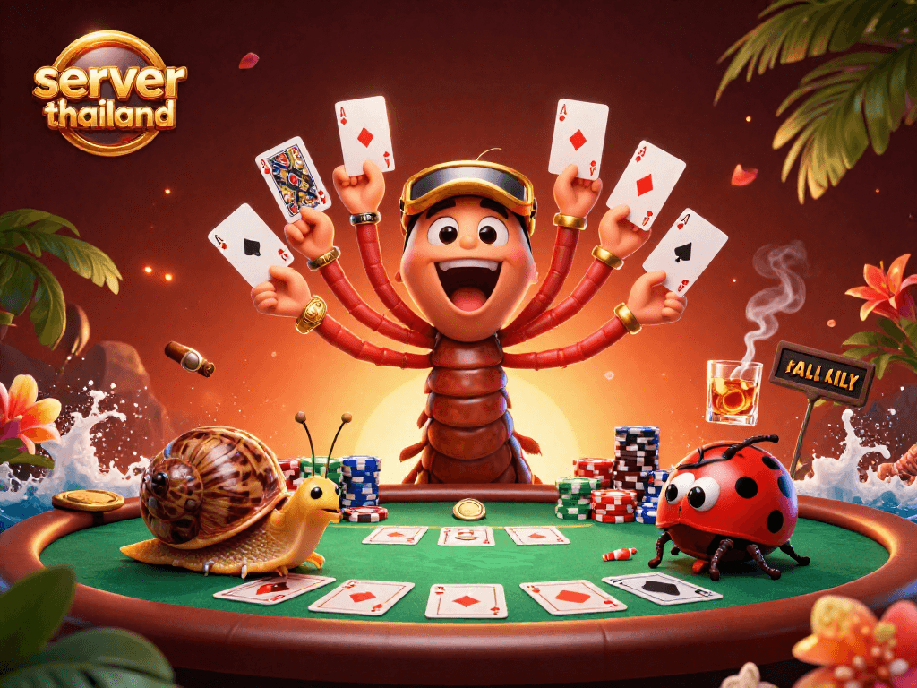 Play thoughtfully at server thailand with our vibrant casino scene featuring unique characters.