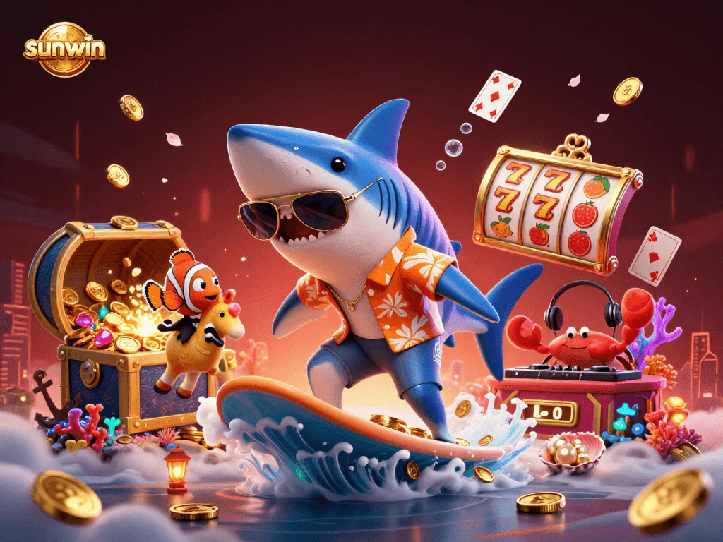 Experience thrilling wins with sunwin's vibrant casino adventure featuring dynamic characters and slot elements.