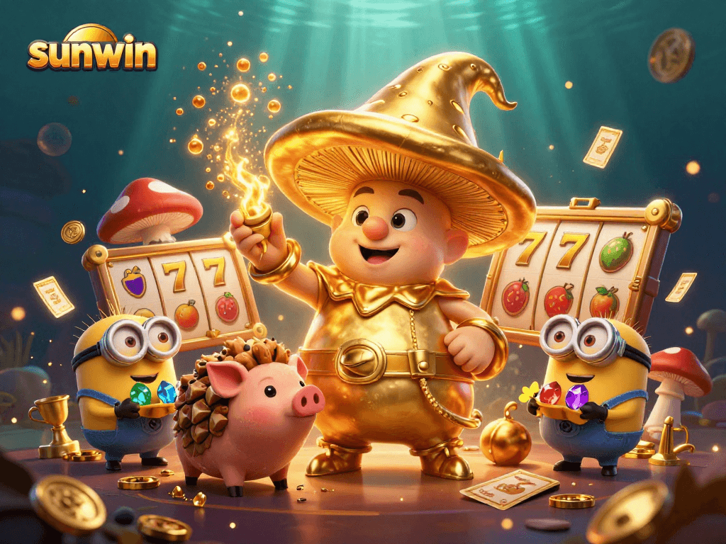 Experience sunwin's exciting wins with enchanting mushroom characters and vibrant slot elements!