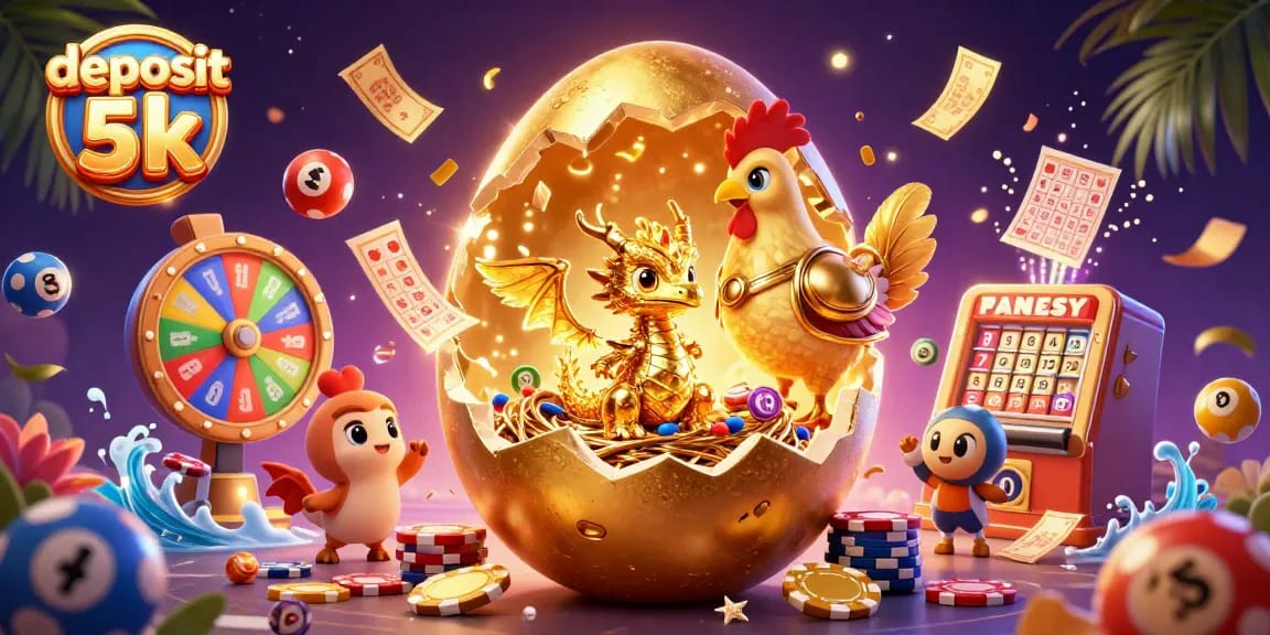 Experience the thrill of gaming with deposit 5k at our vibrant casino scene featuring a golden dragon and dynamic game elements.