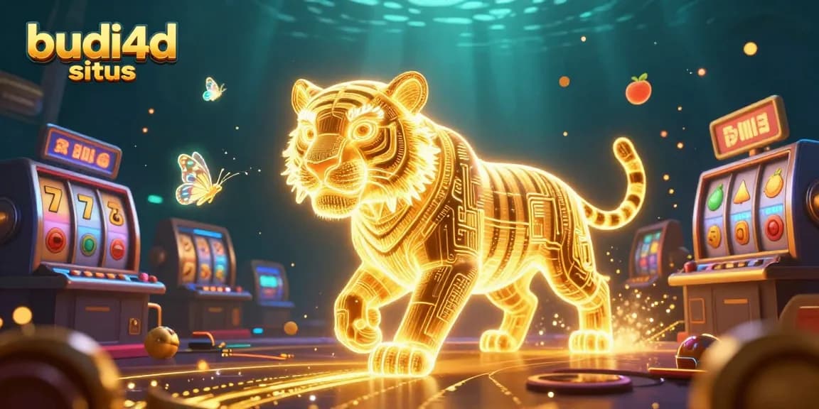 Budi4d situs showcases exciting slot gameplay with a vibrant, neon ambiance and thrilling symbols