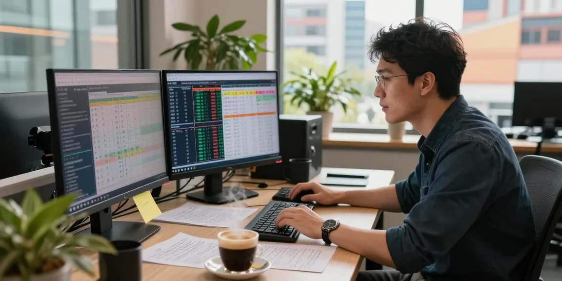 Analisis data dan tren syair menang di meja kerja modern.