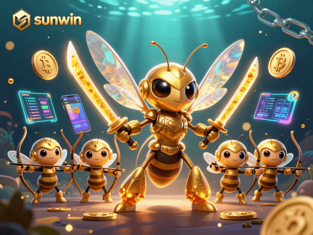 Bet on sunwin with captivating 3D elements showcasing exciting casino rewards and crypto features.