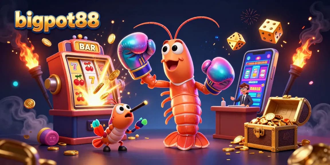 Experience the bigpot88 jackpot with cartoon heroes amidst vibrant casino elements.