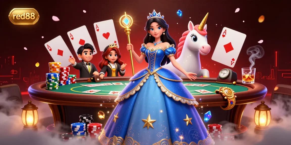 Experience thrilling gameplay at red88 with dazzling scenes of poker and vibrant casino elements.
