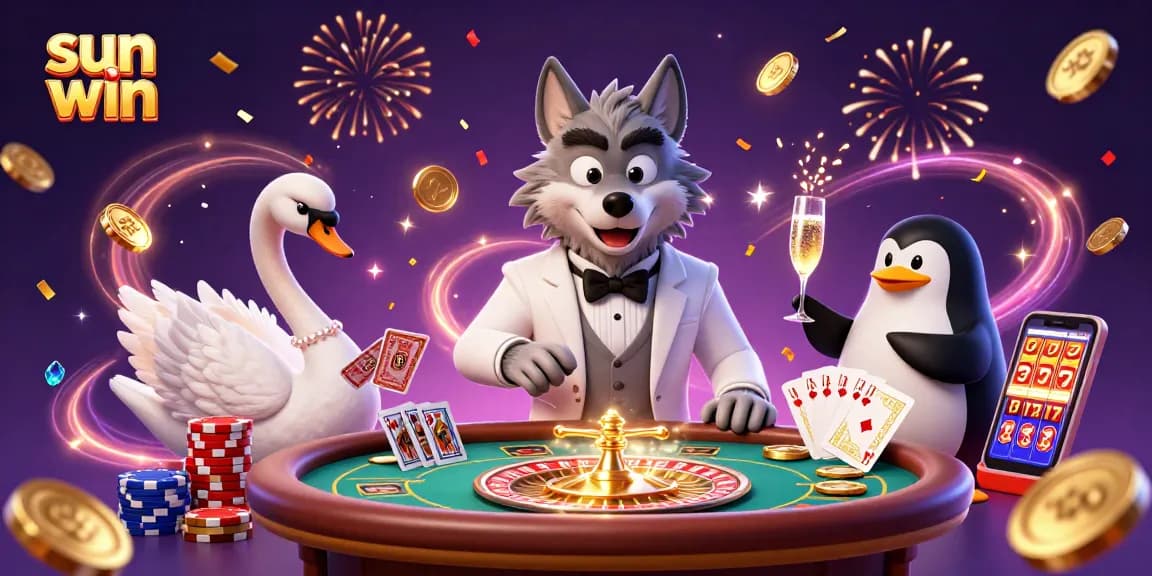 Experience thrilling gameplay at sun win with vibrant casino elements and dynamic characters.