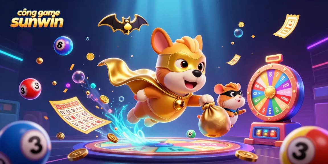 Experience the thrill of cổng game sunwin with dynamic characters and vibrant casino elements overflowing with excitement.