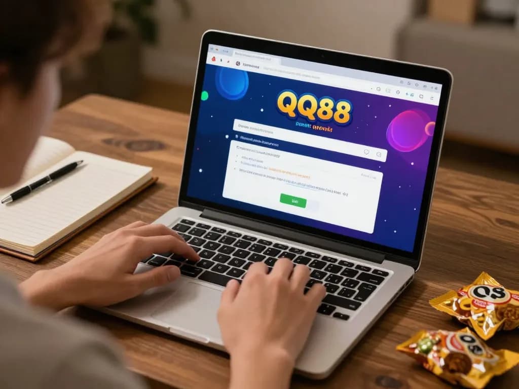 Engaging in nạp tiền qq88 activities at home using a laptop for seamless online gaming