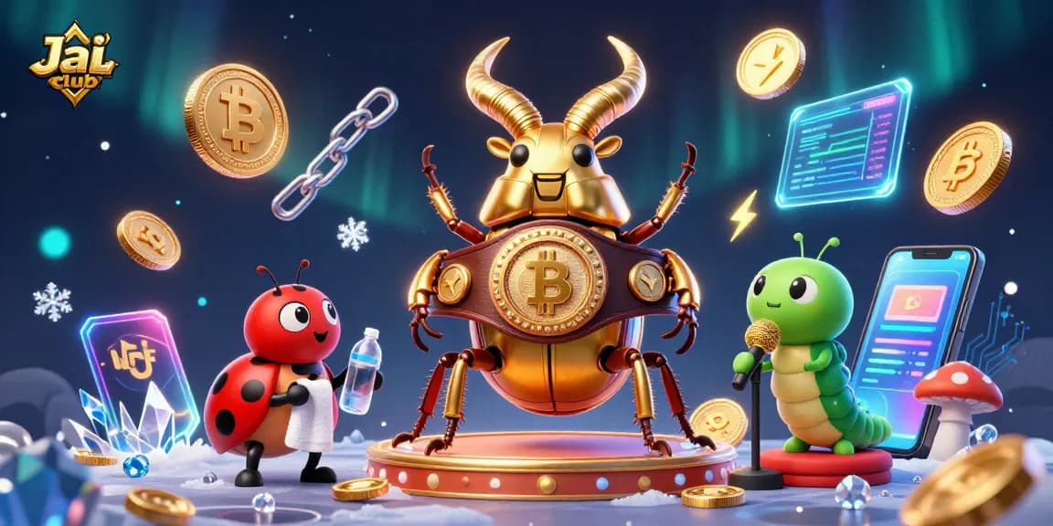 Engage with Jai club's thrilling digital casino adventure featuring unique characters and crypto elements.