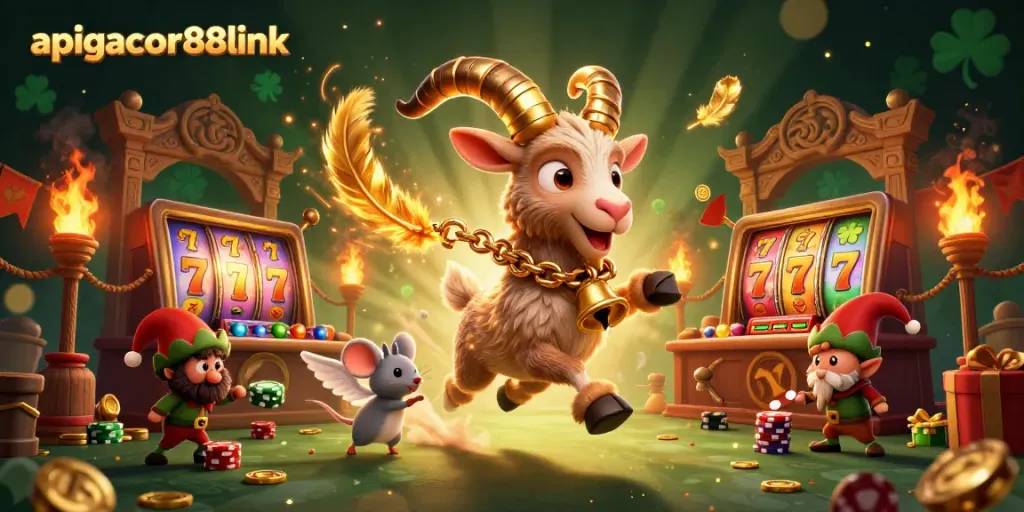 Experience winnings with apigacor88link in this vibrant 3D casino scene brimming with action.