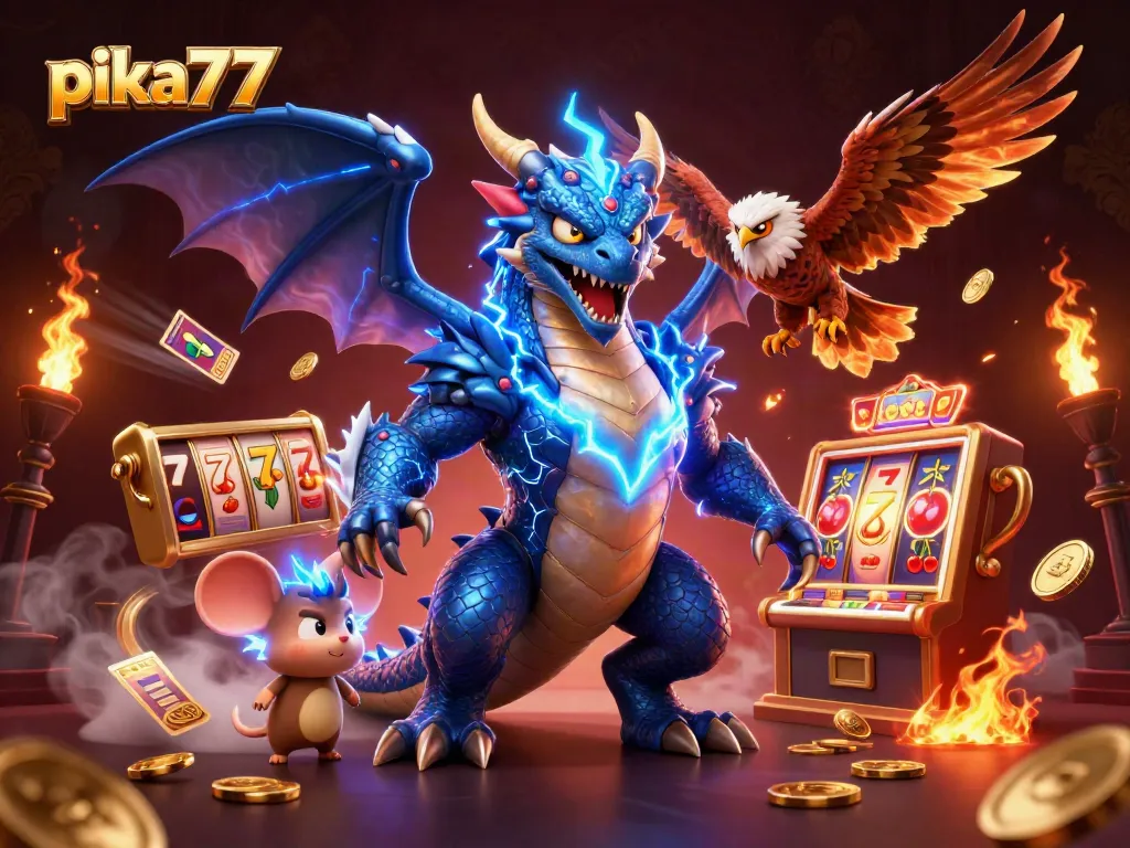 Experience exhilarating gaming at pika77 with 3D slot reels and electrifying casino elements.