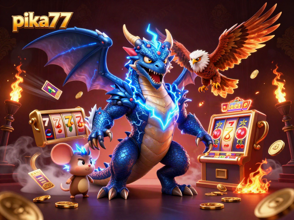 Experience exhilarating gaming at pika77 with 3D slot reels and electrifying casino elements.