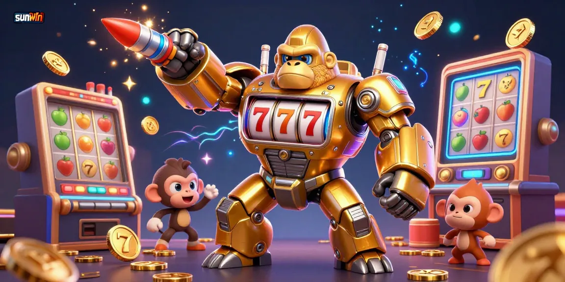 Spin the slots and win big with sunwin's 3D slot machine gorilla mech and dynamic game elements.