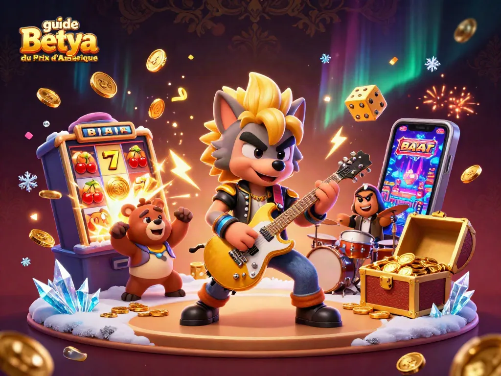 Experience the excitement of racing with the guide Betya du Prix d'Amérique, illustrated in a vibrant casino setting.