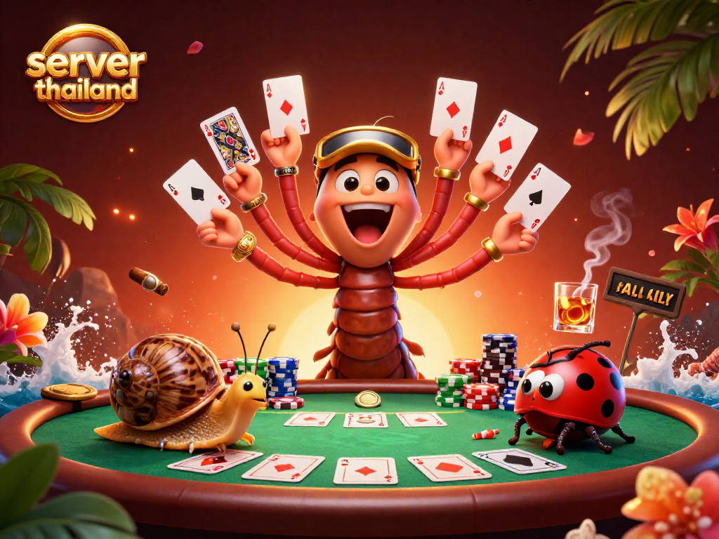 Play thoughtfully at server thailand with our vibrant casino scene featuring unique characters.