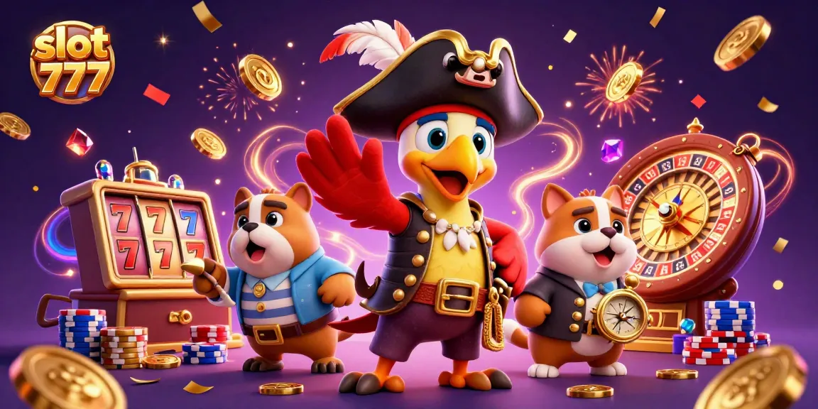 Spin the reels with slot 777 as a pirate captain leads the way to big wins and jackpots.