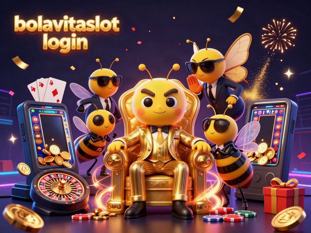Experience the excitement of bolavitaslot login with vibrant characters, games, and jackpots in this stunning illustration.
