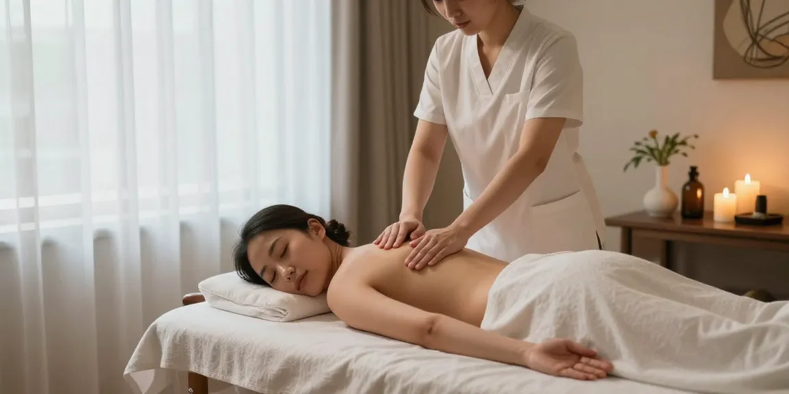 Swedish massage therapy session in a tranquil spa environment.