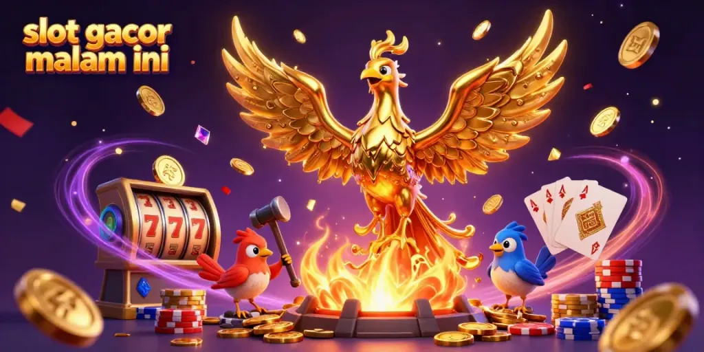 Menangkan jackpot dengan slot gacor malam ini, phoenix emas dan koin bercahaya mewarnai permainan.
