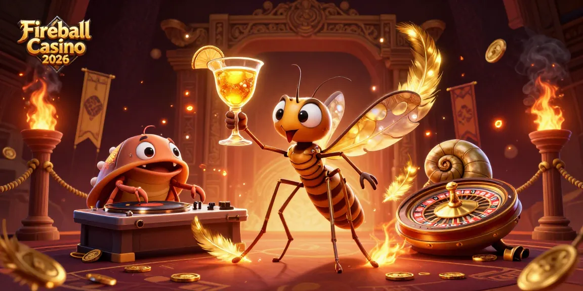 Gra w Fireball Casino 2026 z fantastycznymi postaciami i złotymi akcentami