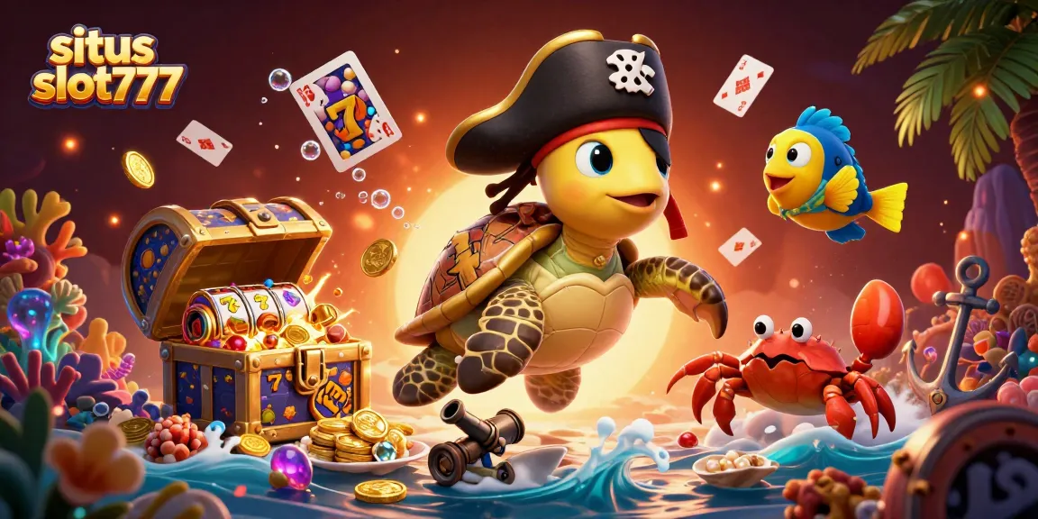 Situs slot777 adalah tempat bermain slot seru dengan karakter kartun laut menghibur dan suasana kasino menarik.