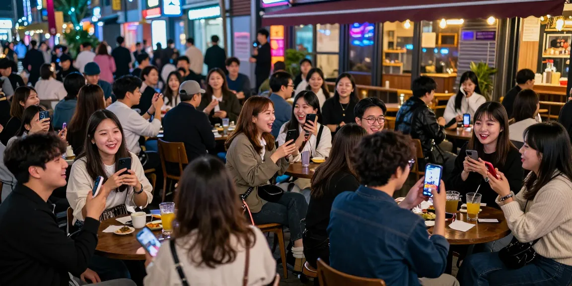 하루이야기와 관련된 강남의 유흥 알바 정보 커뮤니티에서의 활기찬 분위기