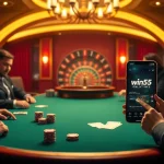 Experience thrilling gaming action at win55 online with vibrant casino tables and players engaged in high-stakes poker.