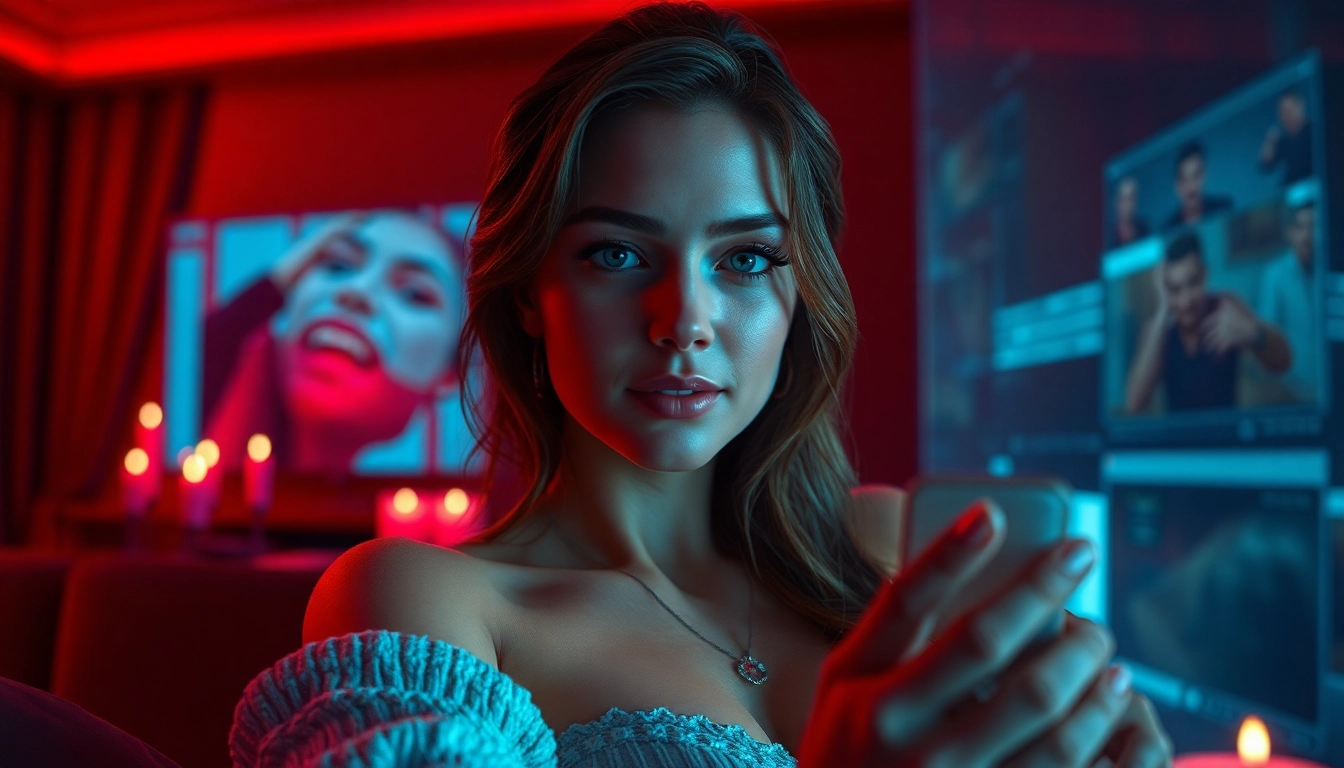 Engaging AI porn chat scene with a lifelike character in an intimate setting.