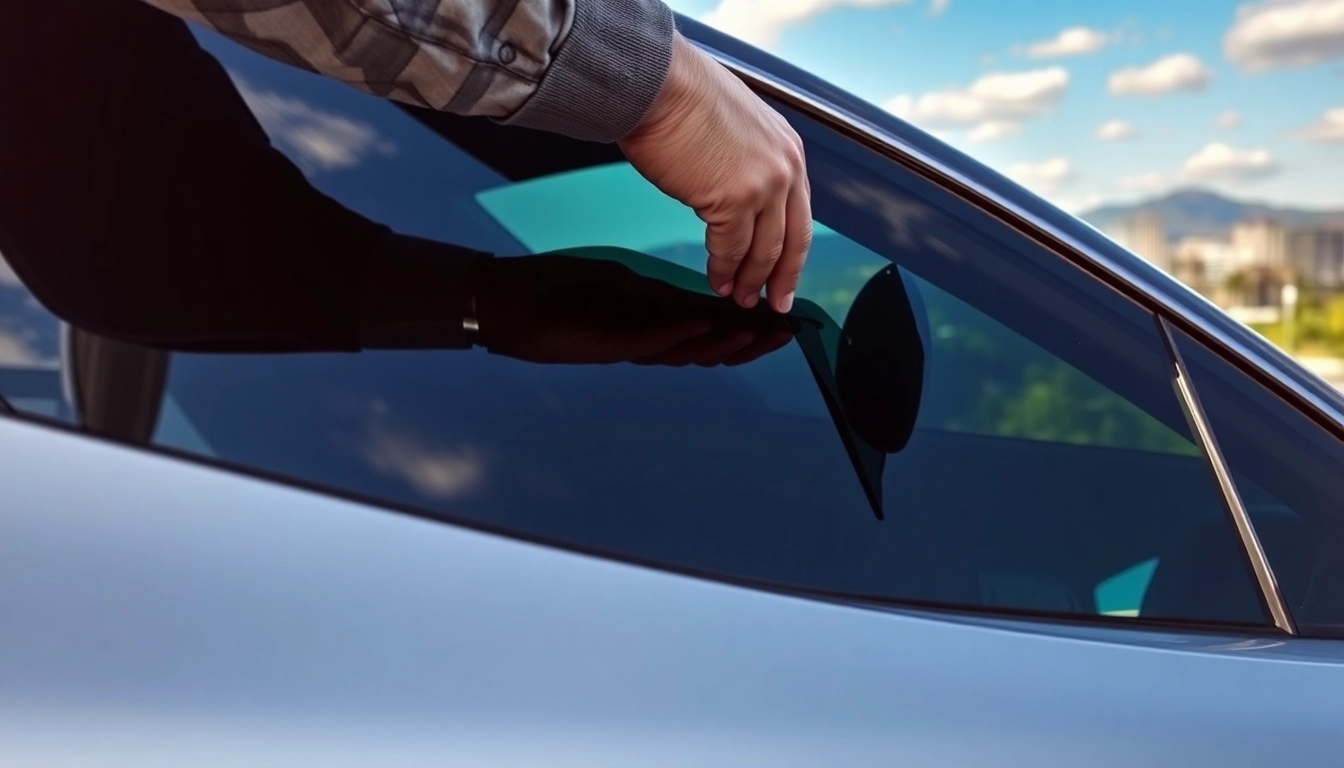Enhance your vehicle's style and protection with the best window tint Chattanooga TN, expertly applied by a professional technician.
