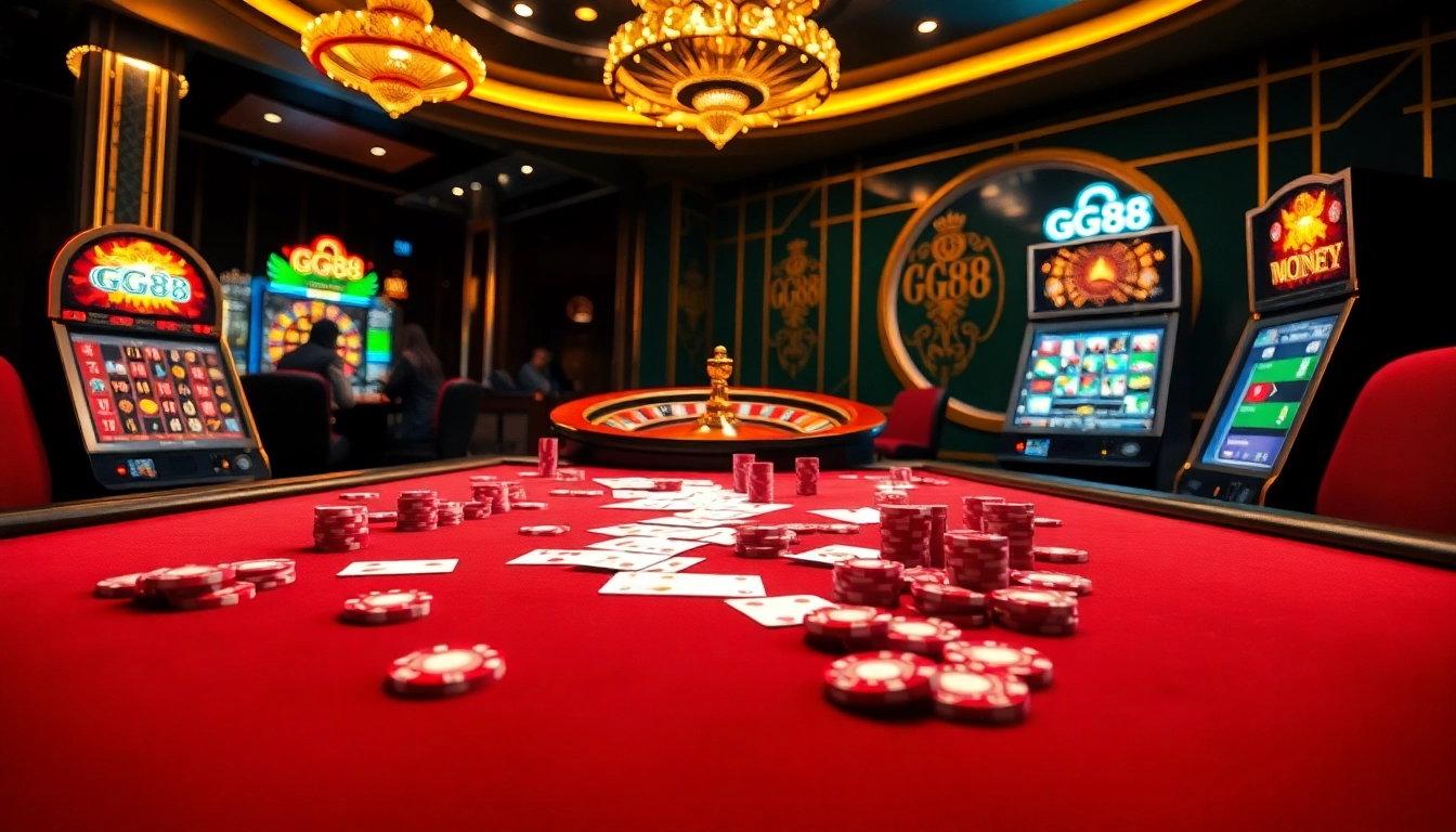 Experience the thrill of winning at GG88 with vibrant casino tables and engaging players.