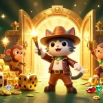 Join the excitement of uk88's casino discovery featuring an explorer cat and treasure!
