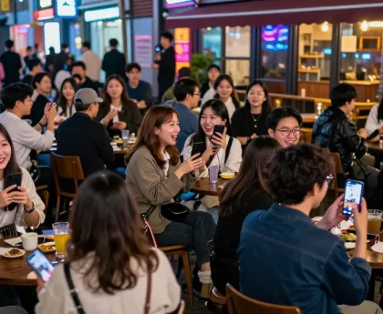 하루이야기와 관련된 강남의 유흥 알바 정보 커뮤니티에서의 활기찬 분위기