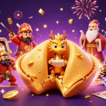 Win big on toto slot macau with a vibrant 3D illustration showcasing dynamic slot reels, golden coins, and festive elements.