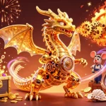 Experience the thrill of the australian online casino with vibrant 3D characters and festive elements.