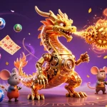 Experience thrilling rewards at situs depo 10k with vibrant lottery balls, dragons, and exciting game elements!