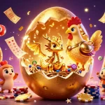 Experience the thrill of gaming with deposit 5k at our vibrant casino scene featuring a golden dragon and dynamic game elements.